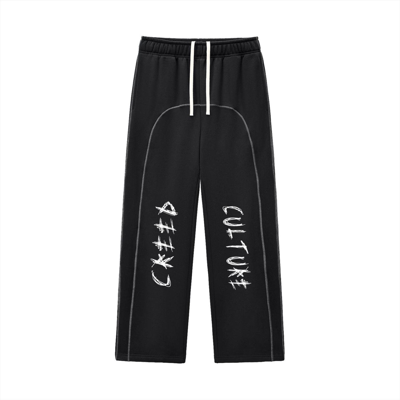 Contrast-Stitched Boxy Sweatpants